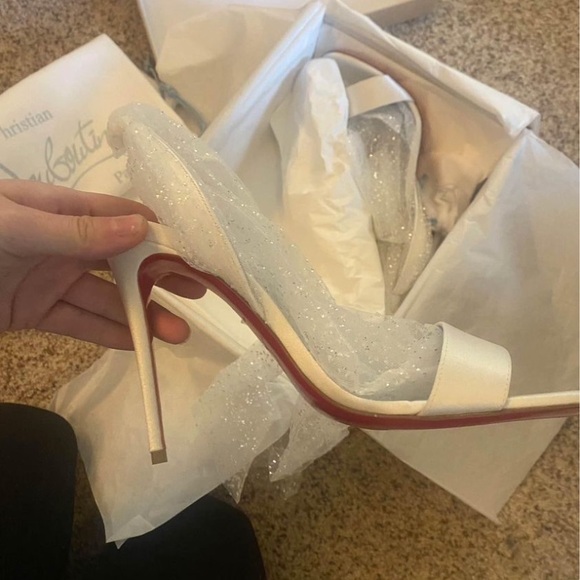 christian louboutin bridal heels